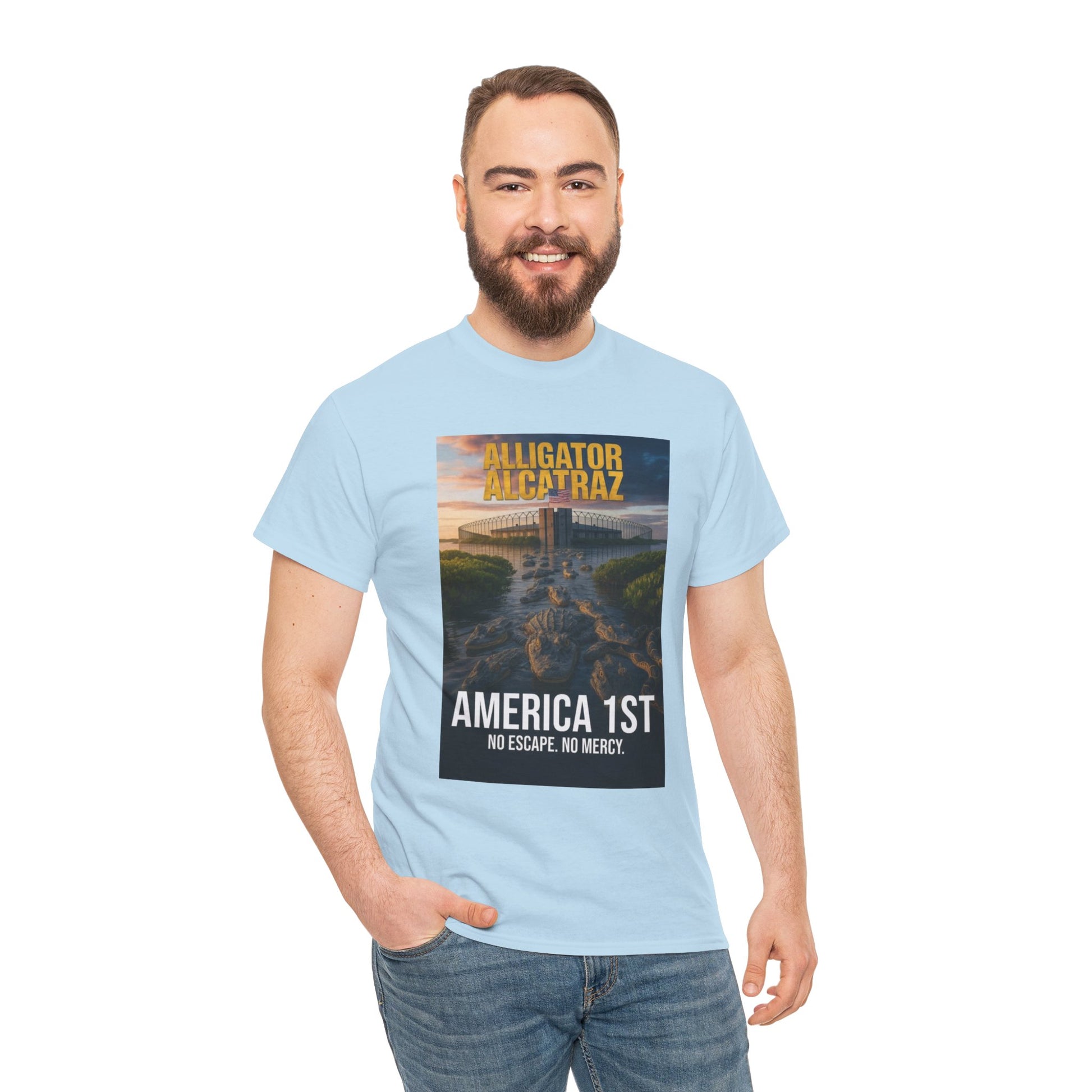 Men T-Shirt - America 1st no escape no mercy