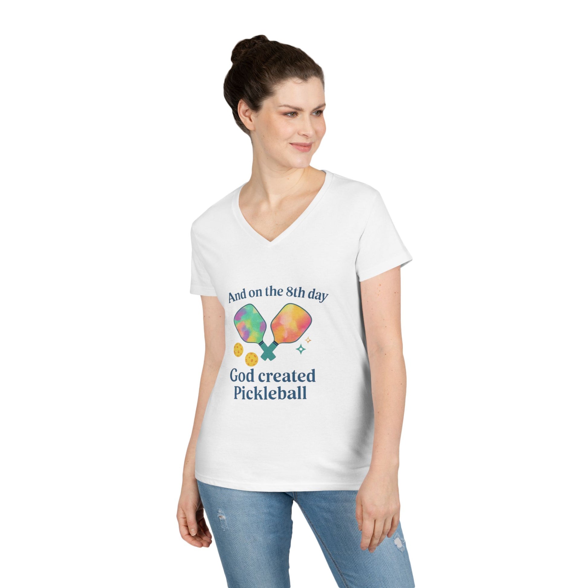 Women V-Neck T-Shirt - On the 8th Day