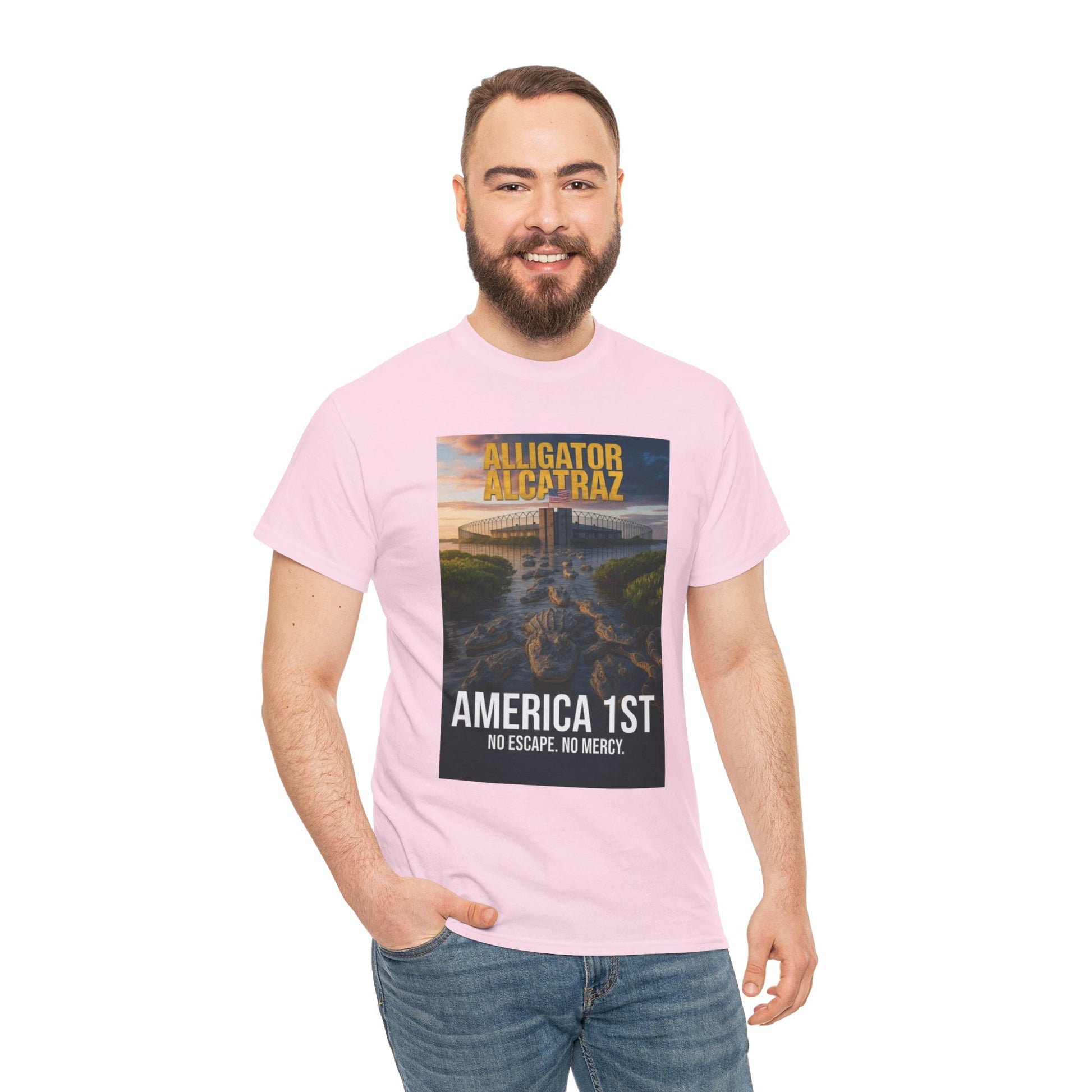 Men T-Shirt - America 1st no escape no mercy