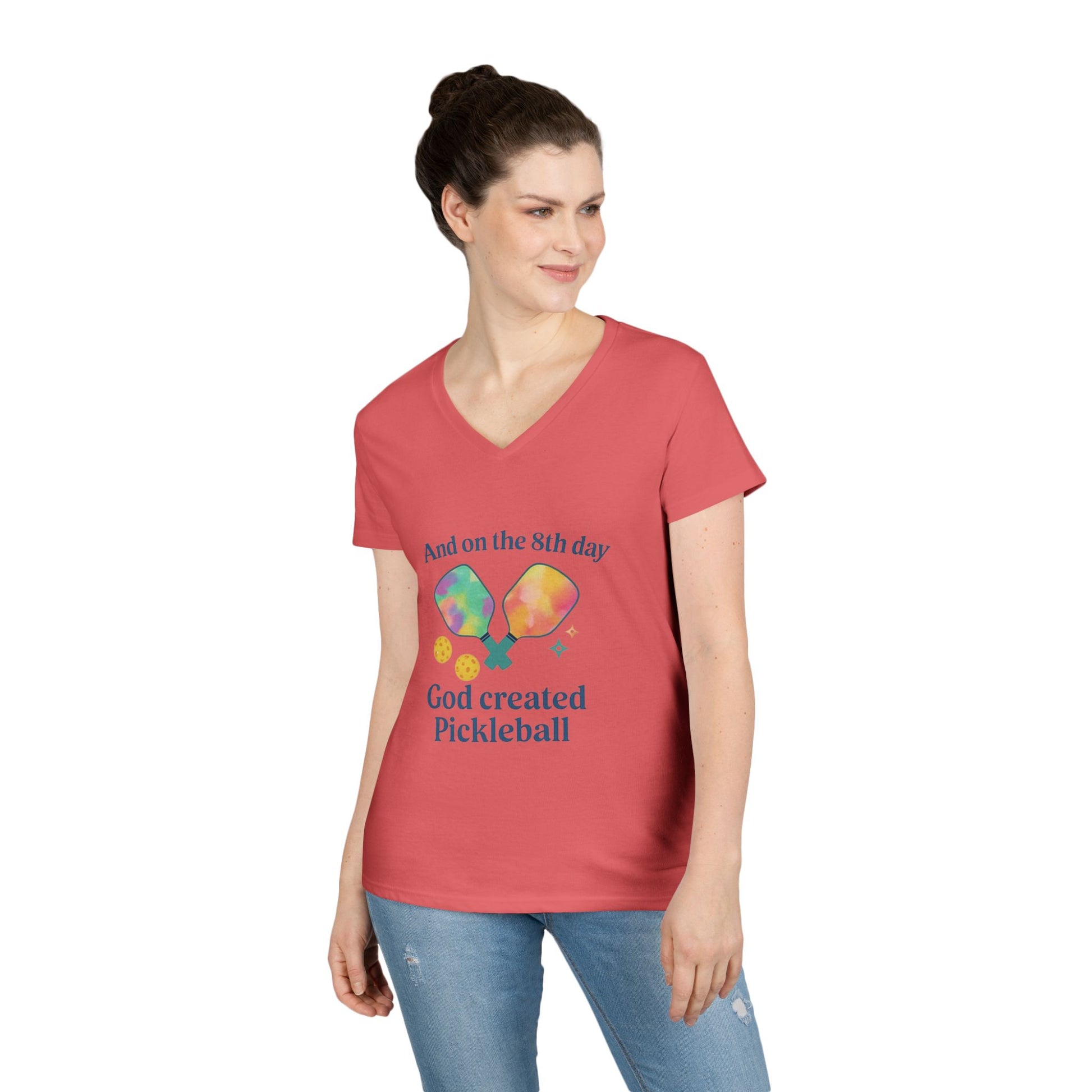 Women V-Neck T-Shirt - On the 8th Day