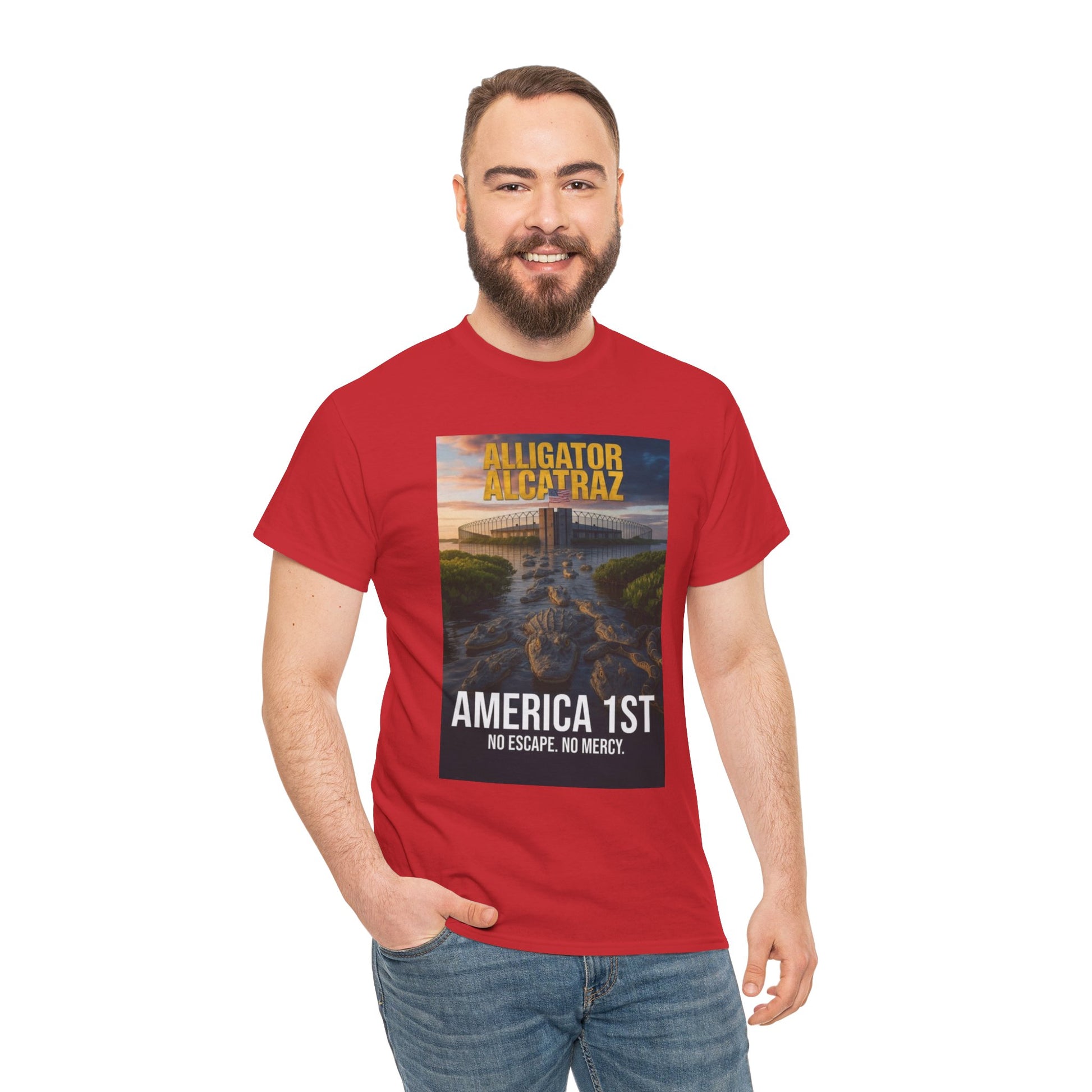 Men T-Shirt - America 1st no escape no mercy