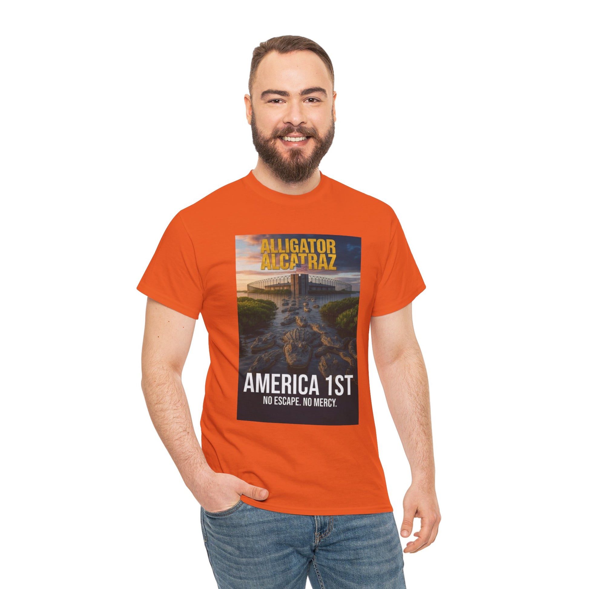 Men T-Shirt - America 1st no escape no mercy