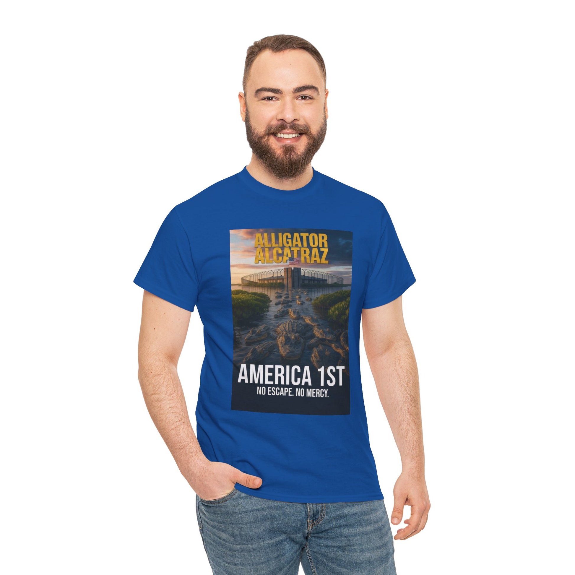 Men T-Shirt - America 1st no escape no mercy