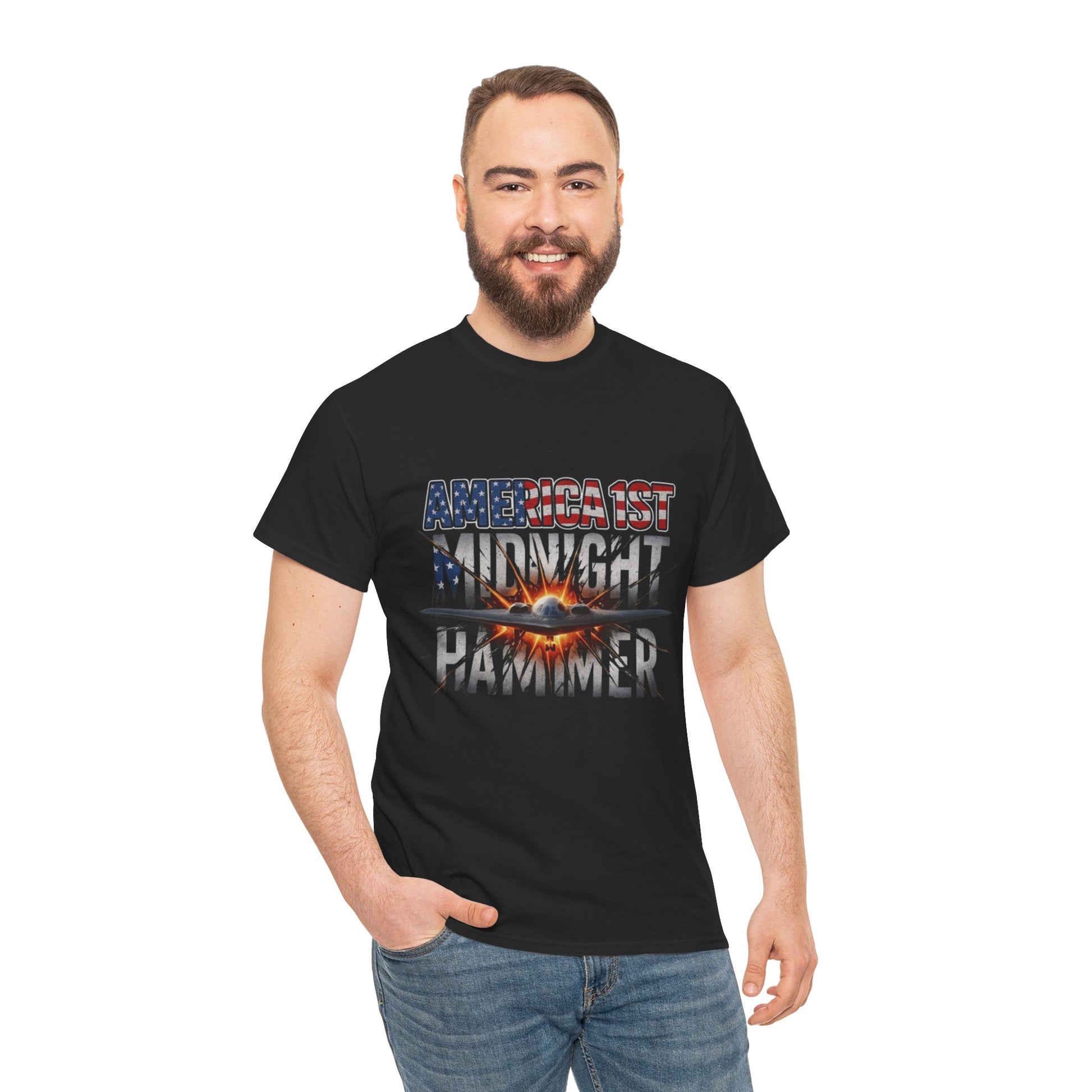 Men T-Shirt - America 1st Mindnight Hammer