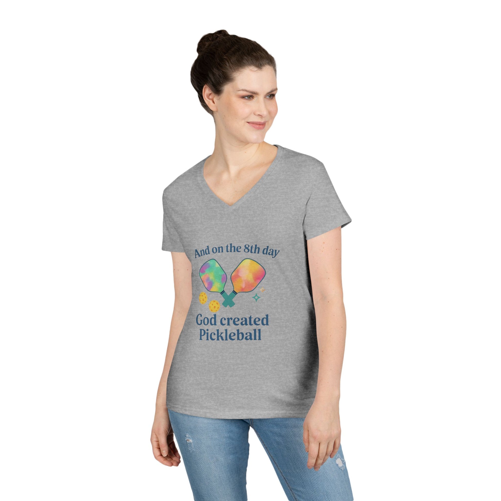 Women V-Neck T-Shirt - On the 8th Day
