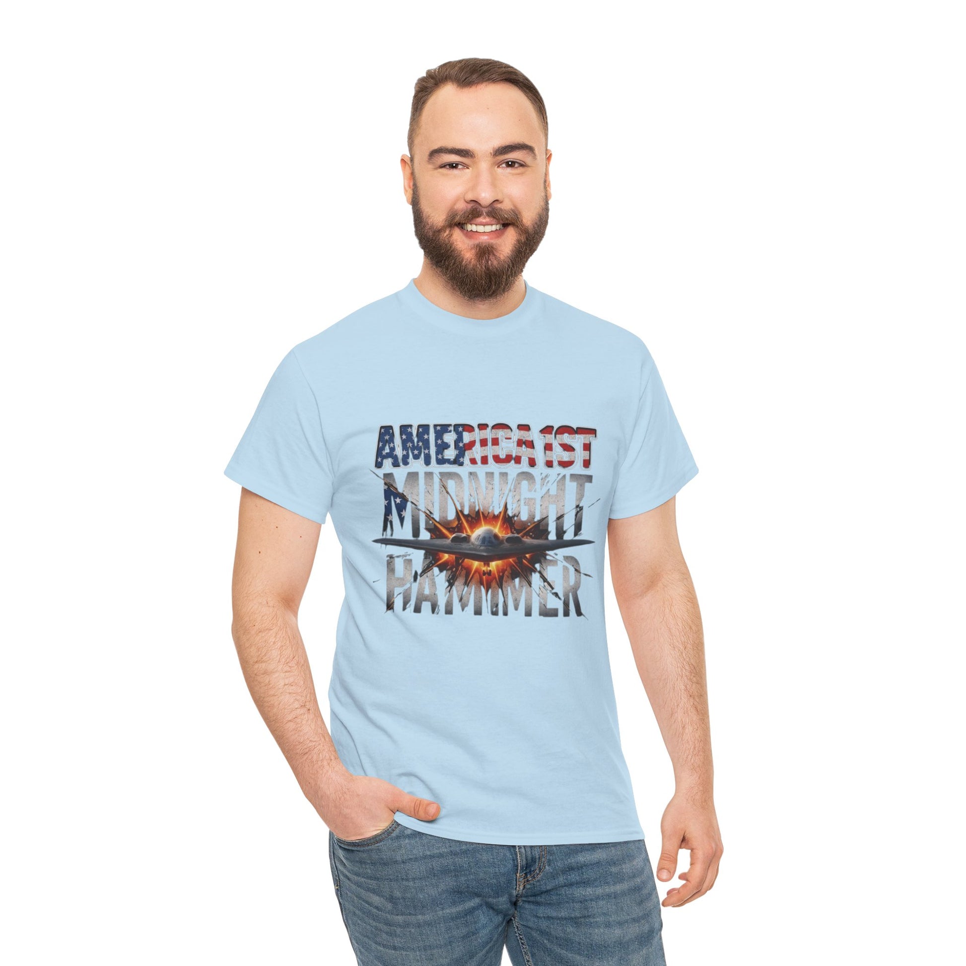 Men T-Shirt - America 1st Mindnight Hammer