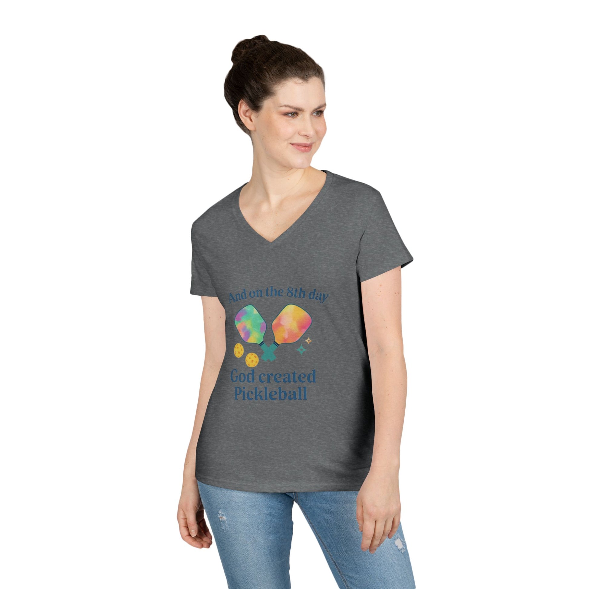 Women V-Neck T-Shirt - On the 8th Day