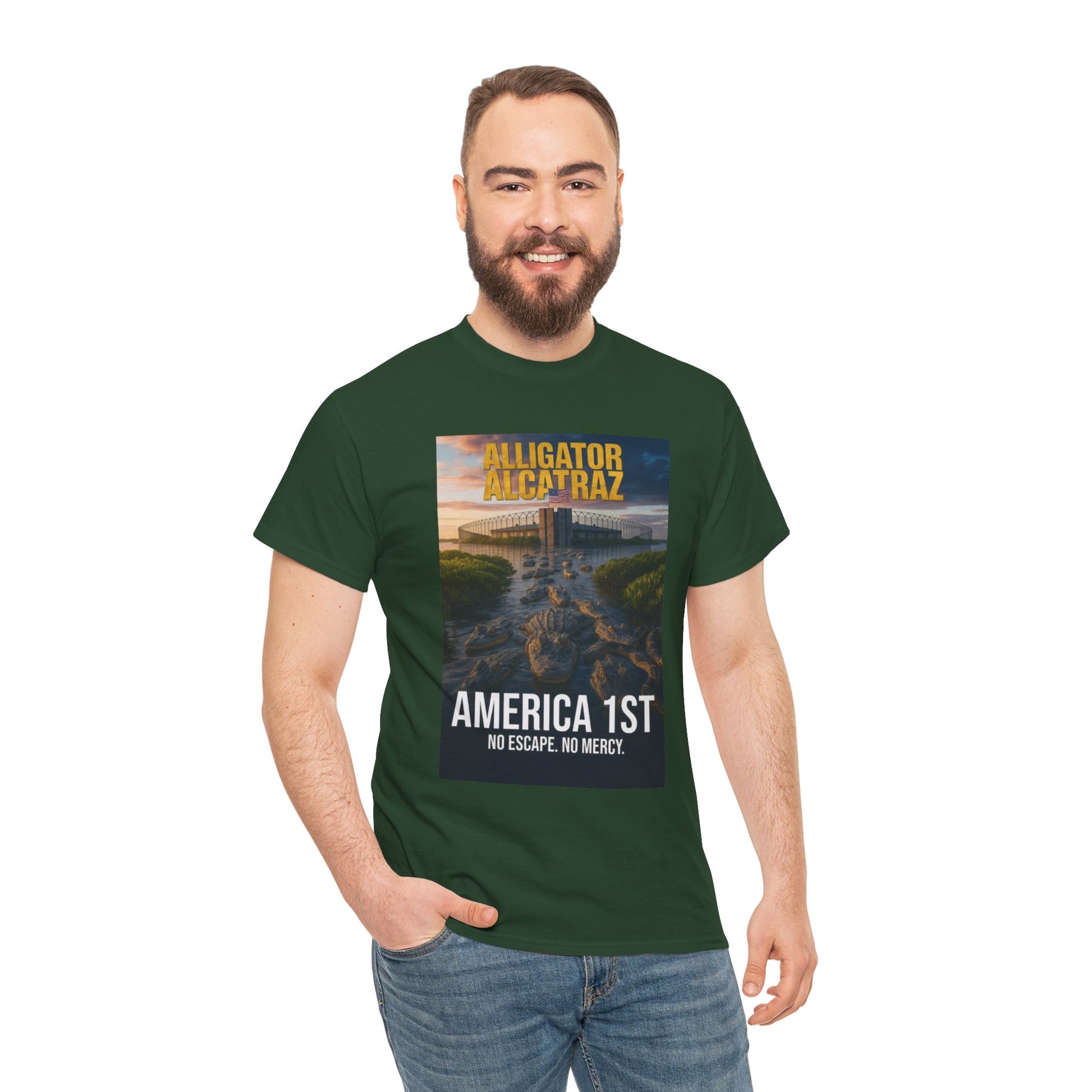 Men T-Shirt - America 1st no escape no mercy