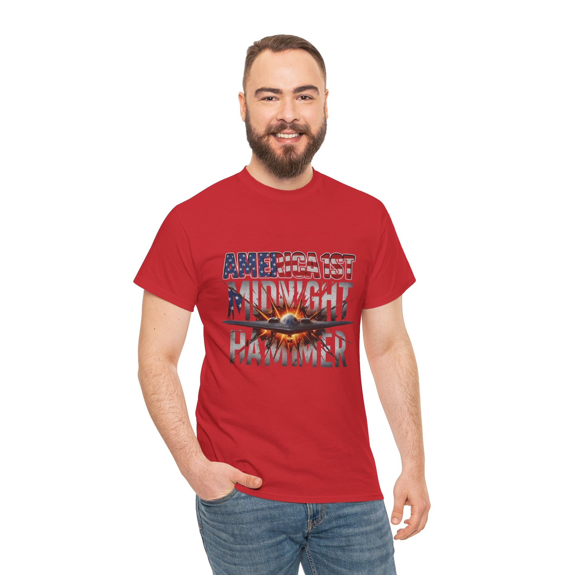 Men T-Shirt - America 1st Mindnight Hammer