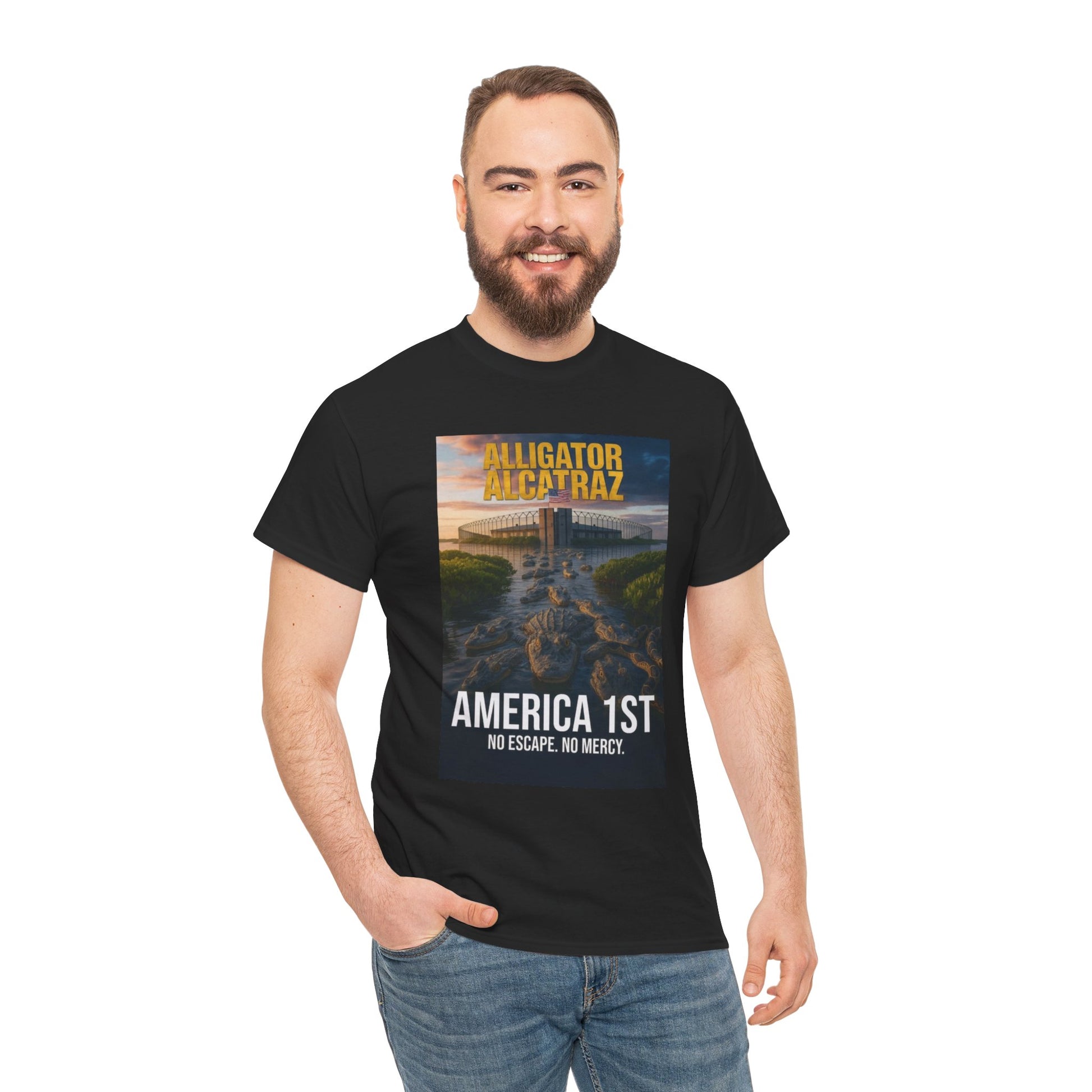 Men T-Shirt - America 1st no escape no mercy