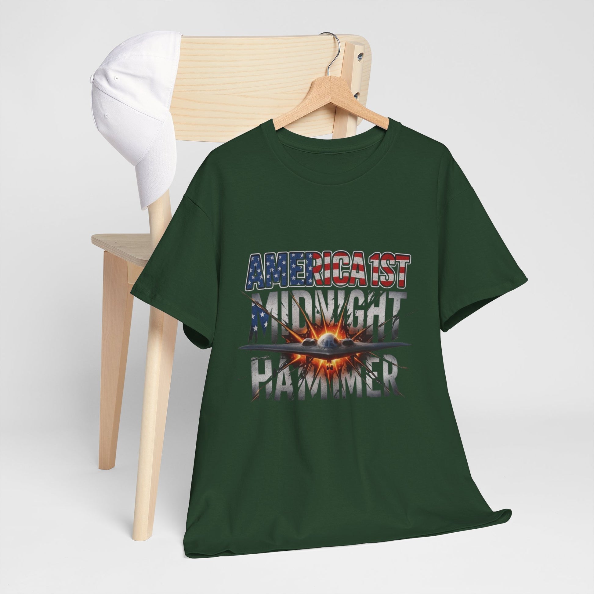 Men T-Shirt - America 1st Mindnight Hammer