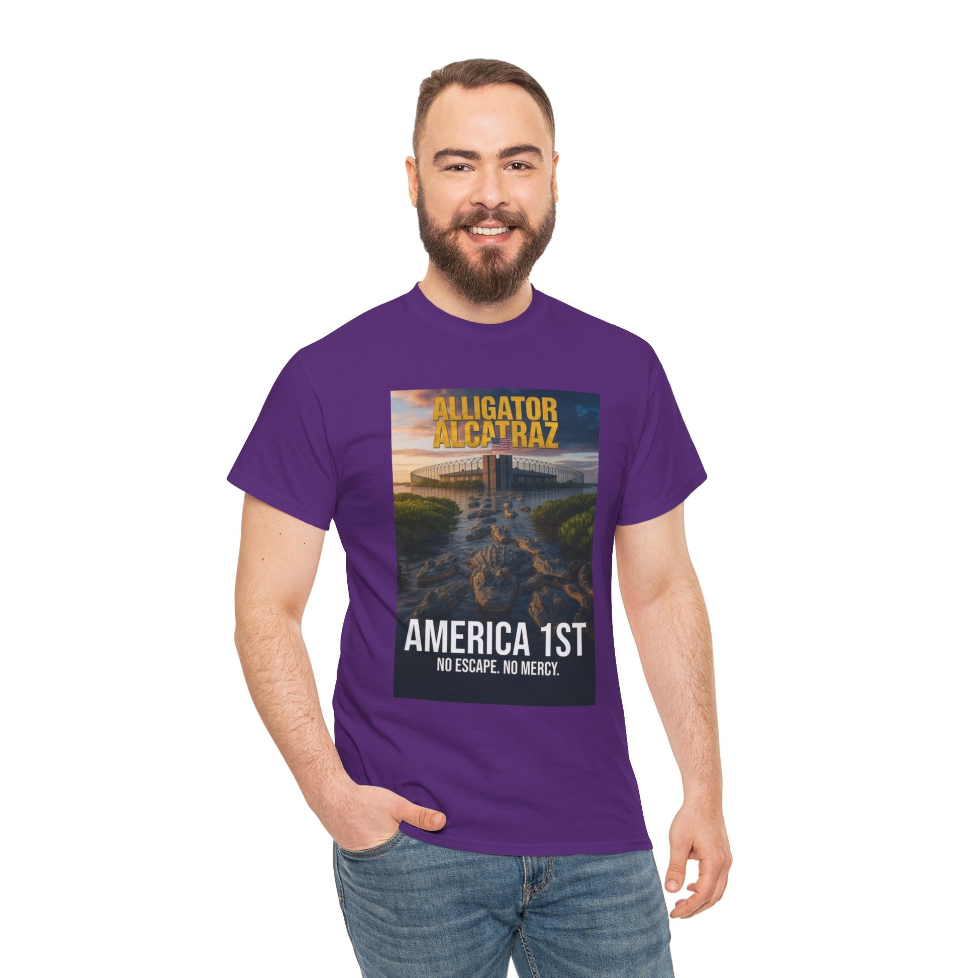 Men T-Shirt - America 1st no escape no mercy