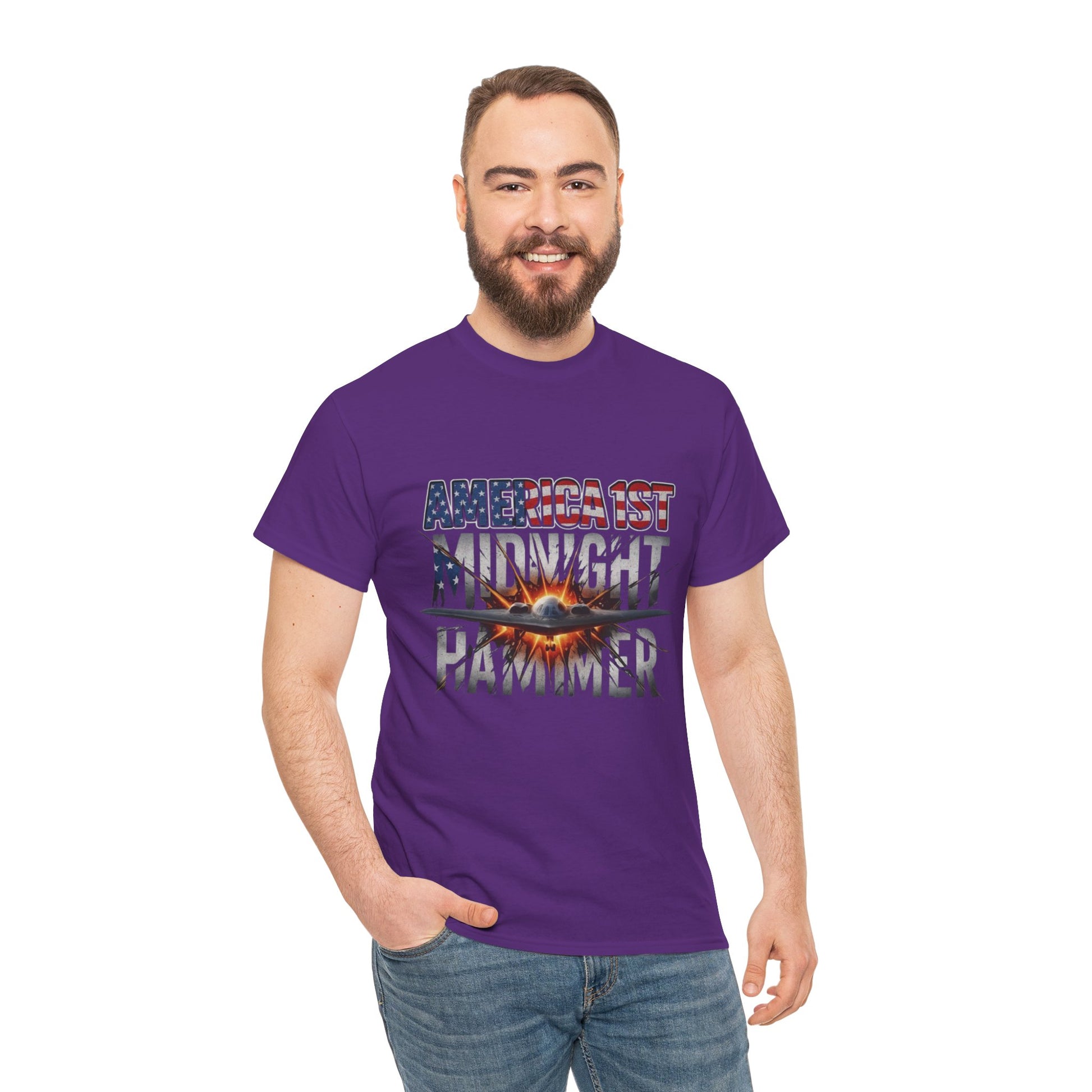 Men T-Shirt - America 1st Mindnight Hammer