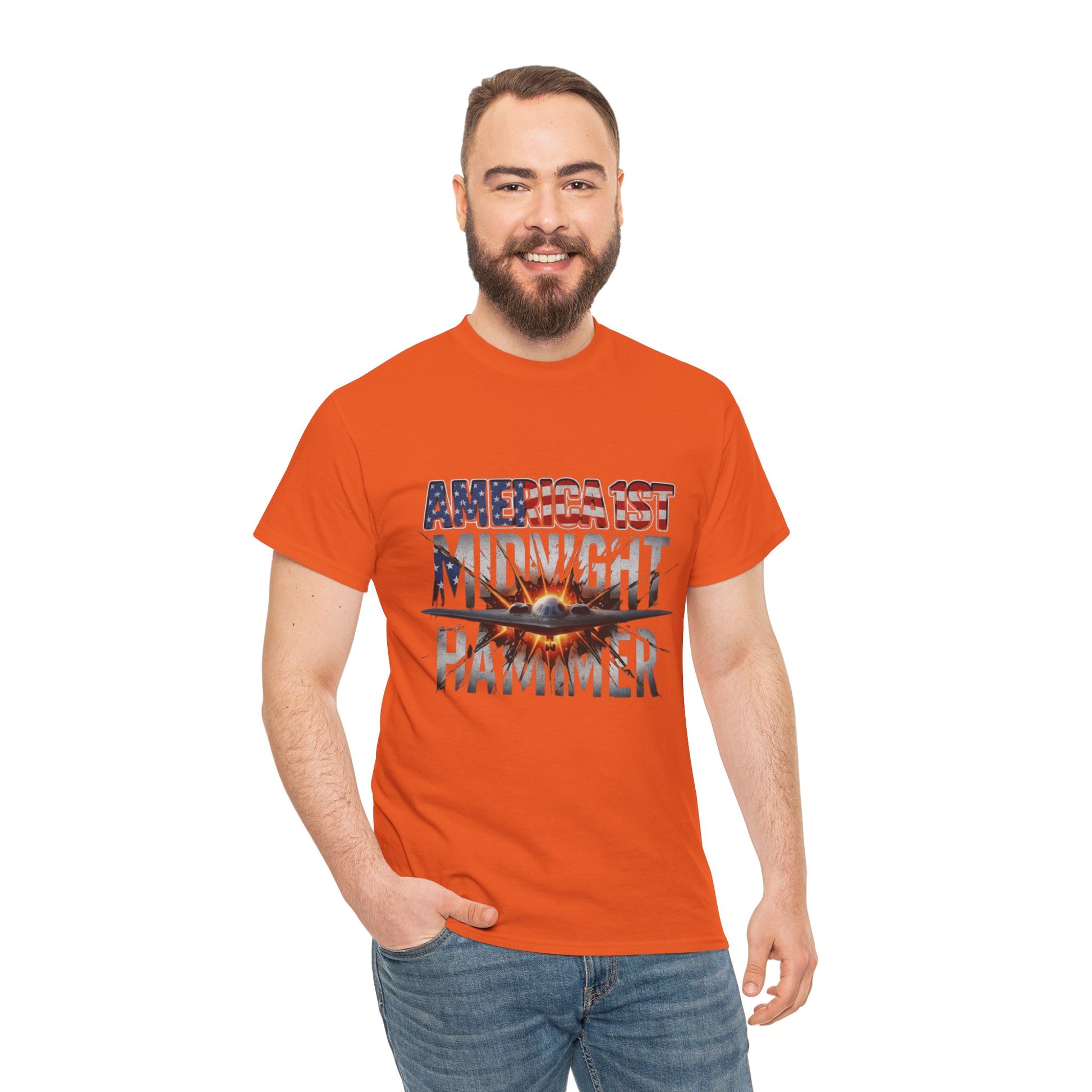 Men T-Shirt - America 1st Mindnight Hammer