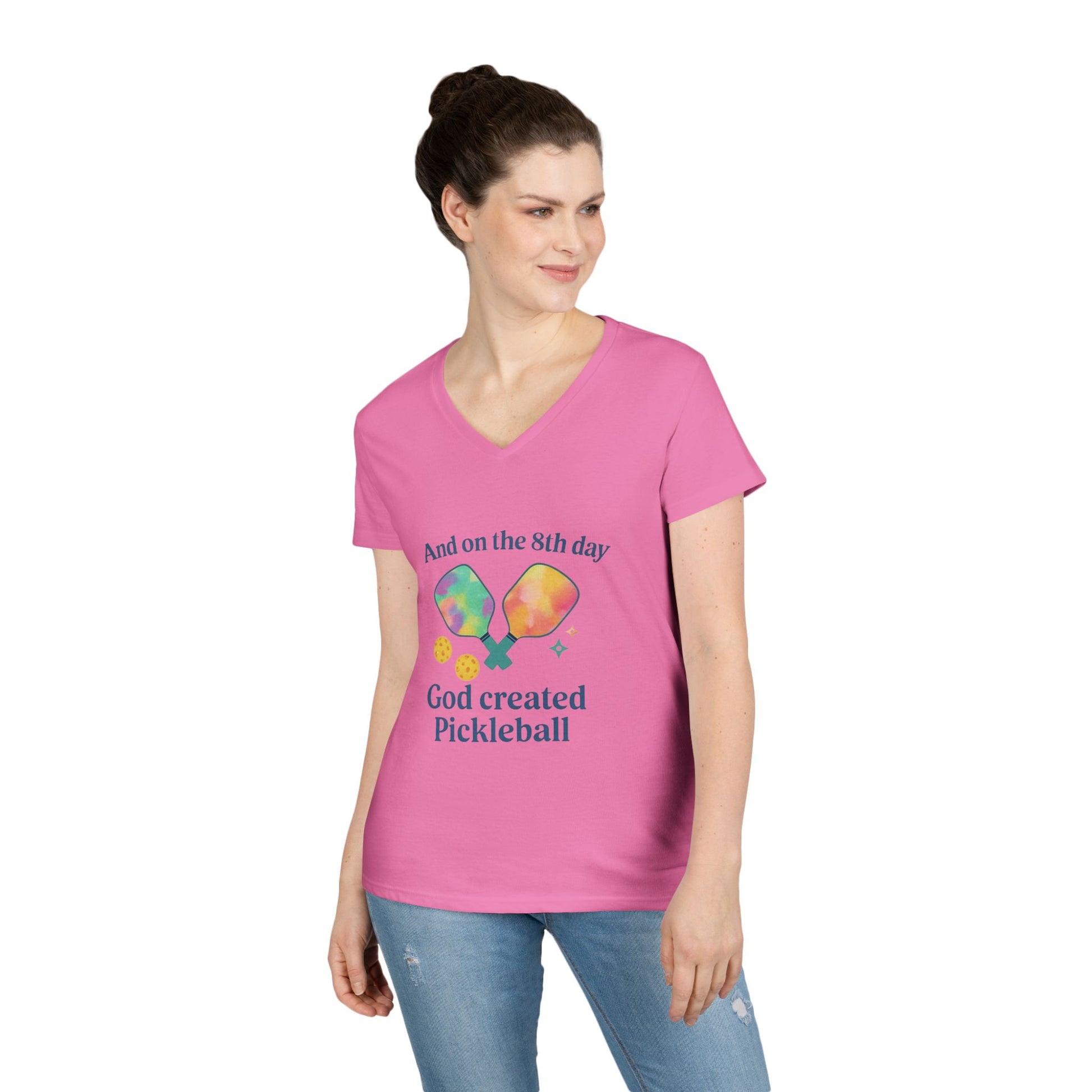 Women V-Neck T-Shirt - On the 8th Day