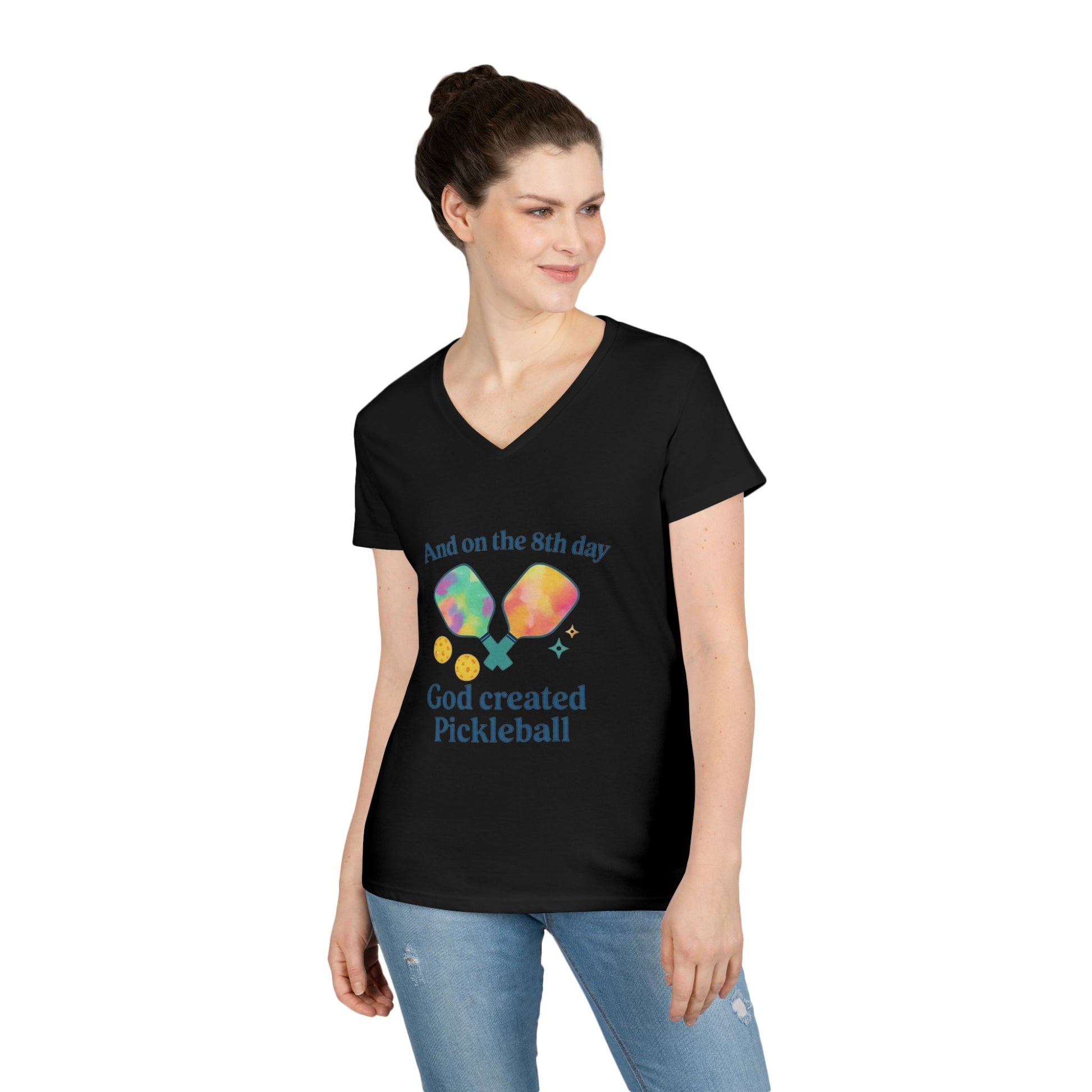 Women V-Neck T-Shirt - On the 8th Day