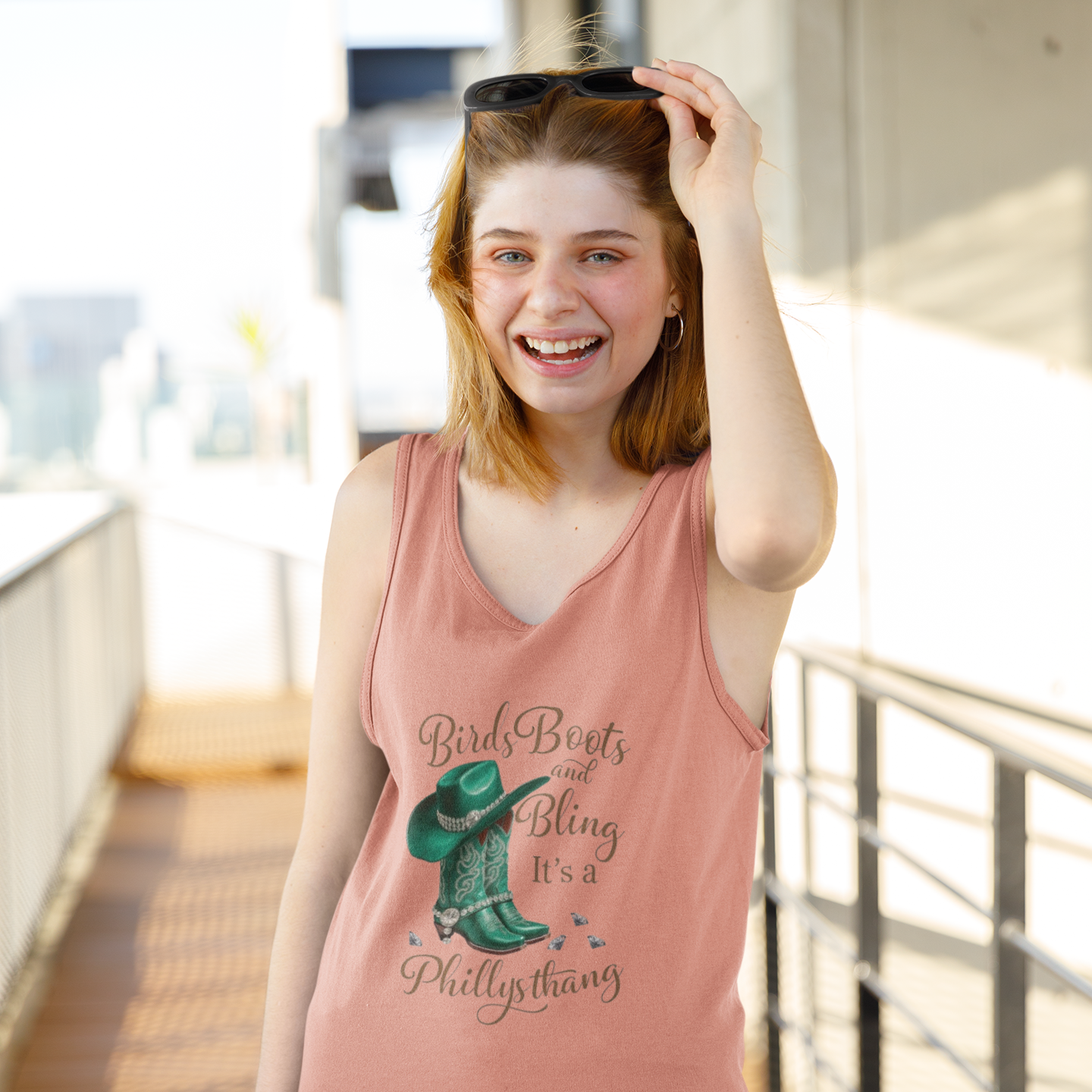 Women Tank Top - Birds Boots