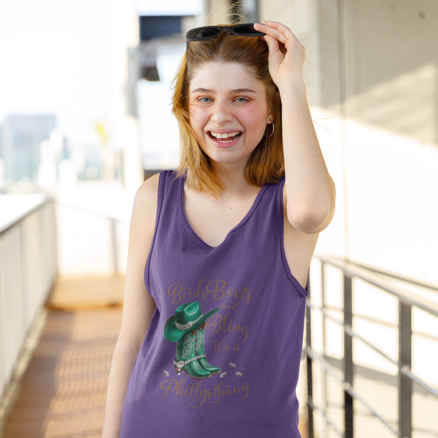 Women Tank Top - Birds Boots
